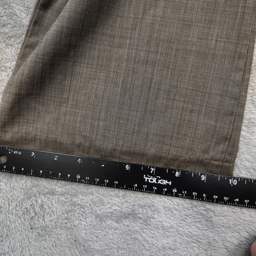 Vtg Y2k Banana Republic Martin Fit 6 30x32 Wool Pants Sharkskin Brown Wide Leg - Picture 6 of 9